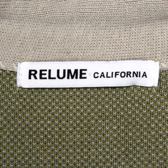 Relume California Green Abstract Print Cardigan Sweater Knit Casual Large - Picture 8 of 8